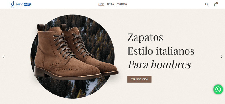 Plantilla de ecommerce 01 con diseño para tiendas de moda