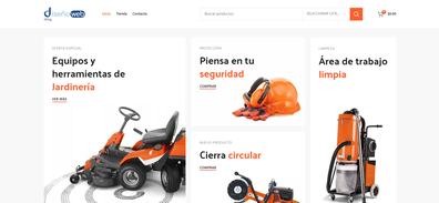 Plantilla de ecommerce 21 con diseño para tiendas de venta maquinaria