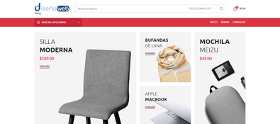 Plantilla de ecommerce 23 con diseño para tienda de ropa