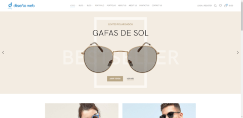 Plantilla de ecommerce 03 con diseño para tiendas de ropa deportiva