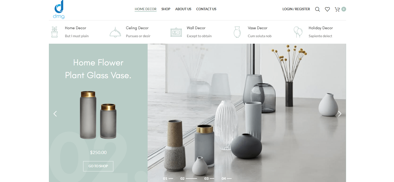 Plantilla de ecommerce 06 con diseño para tiendas de tecnología