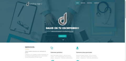 Modelo de landing page 01 para web de servicios médicos