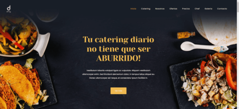 Modelo de landing page 14 para promocionar comida