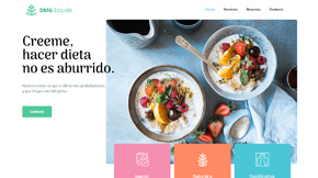 Modelo de landing page 07 para recetas de comida