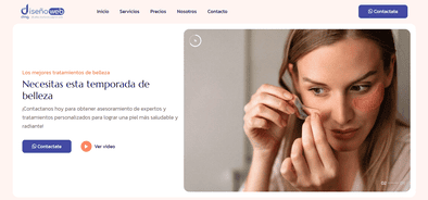 Modelo de landing page 03 para centros de estética