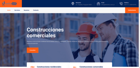Modelo de landing page 03 para constructoras