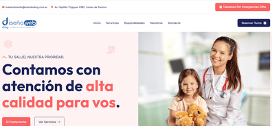 Modelo de landing page 02 para medicos