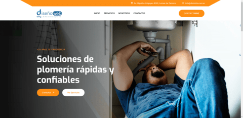 Modelo de landing page 03 para plomería